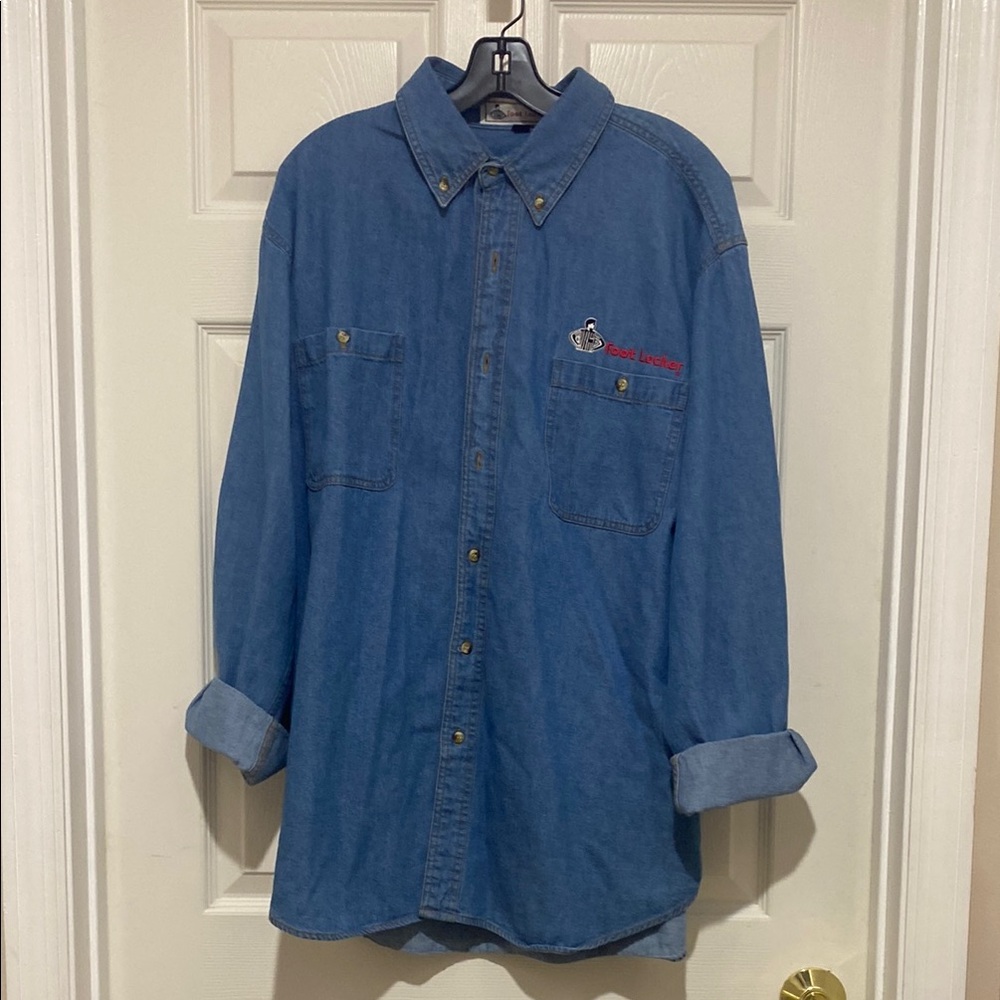 Blue Denim Casual Button Down Shirt